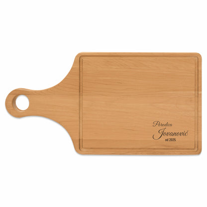 Personalized Rectangular Cutting Board with Handle