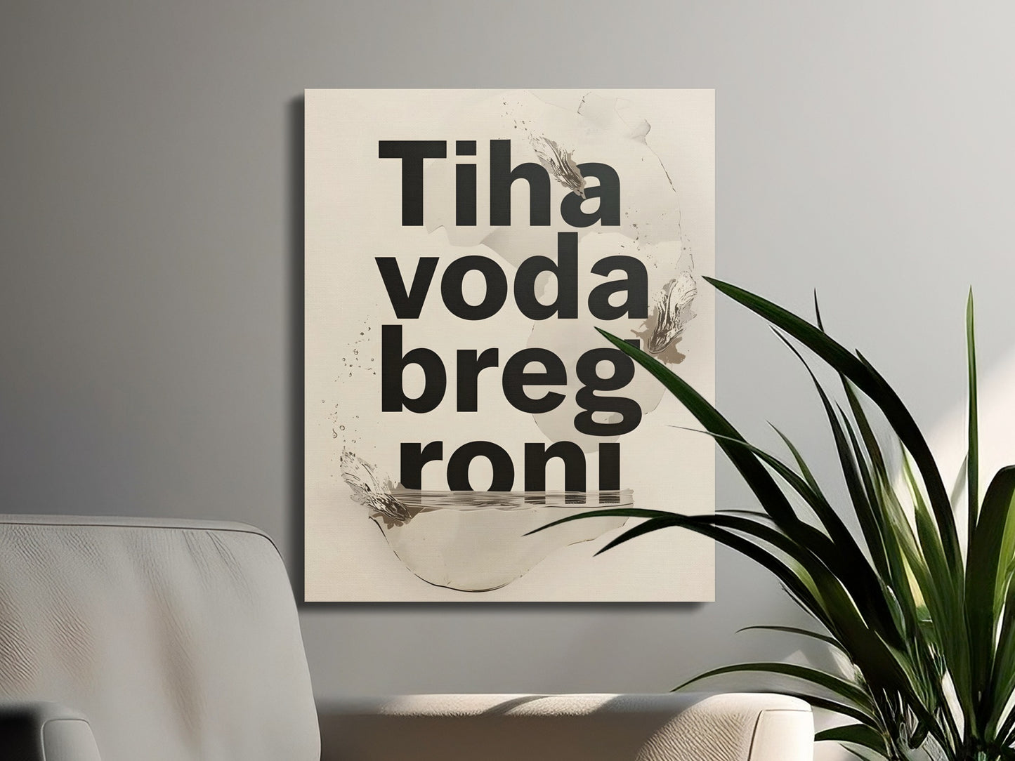 Tiha voda breg roni printed canvas product