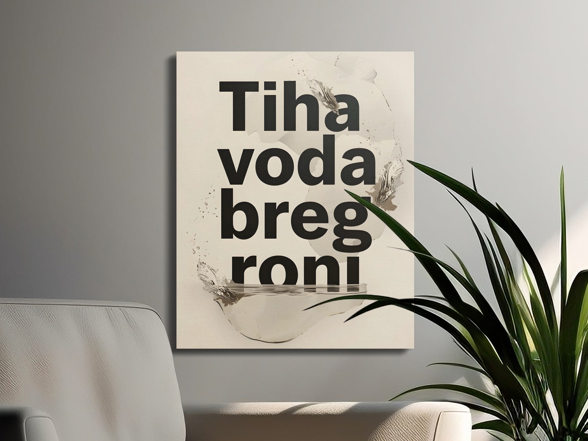 Tiha voda breg roni printed canvas product