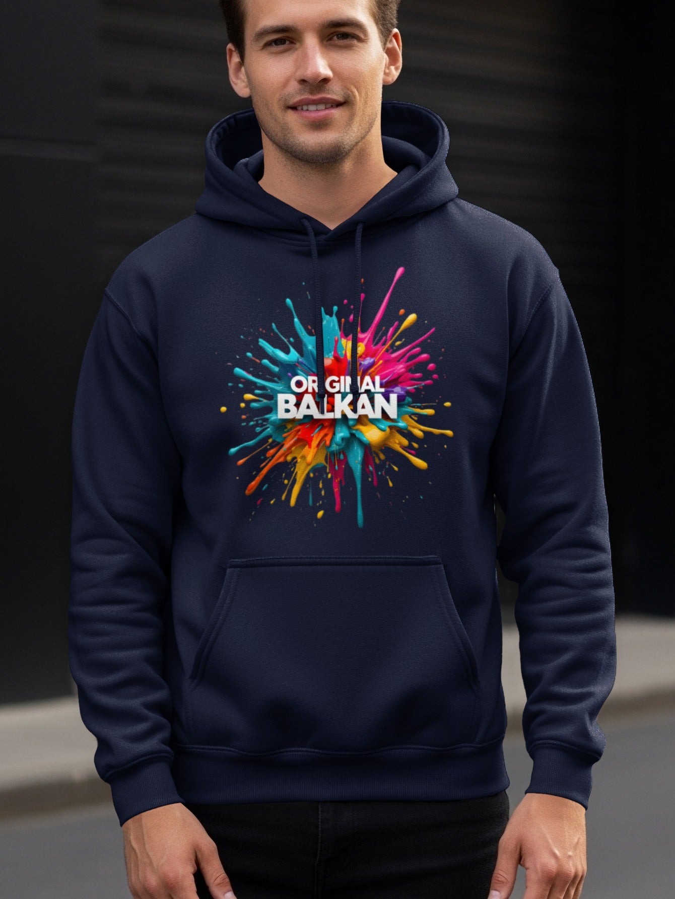 ORIGINAL BALKAN colorful paint splat design hoodie product type