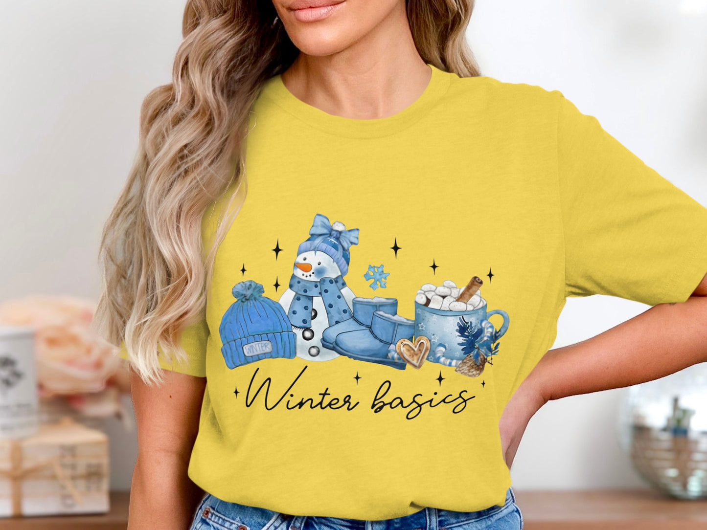Winter Basics Snowman and Accessories Graphic Tee