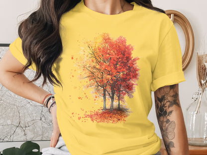 Autumn Tree Print Short Sleeve T Shirt product type