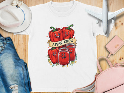 Ajvar Crew Funny Red Peppers Graphic T-Shirt product type