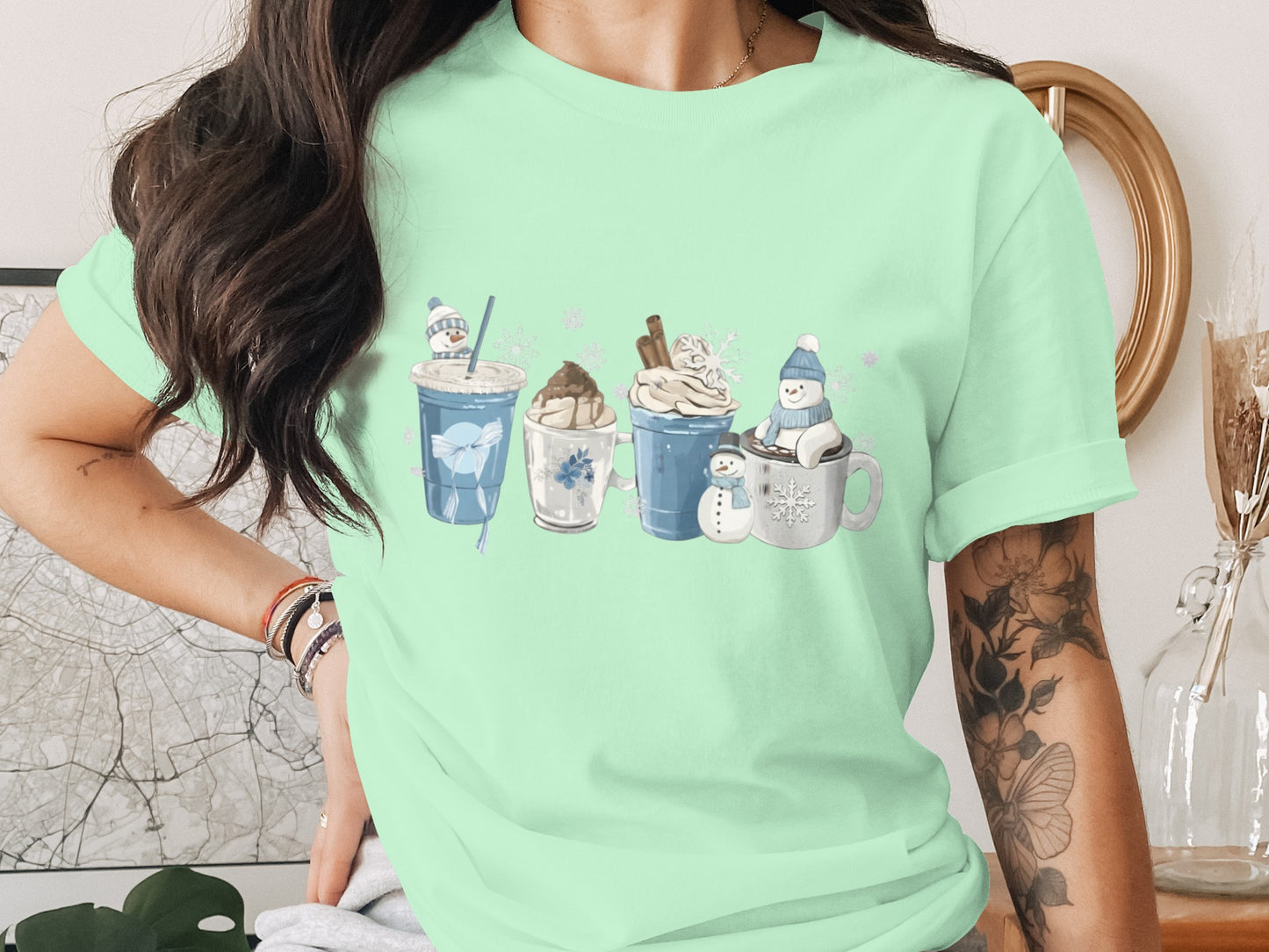 Cute Winter Holiday Beverages Themed Shirt