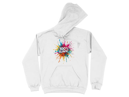 100% Slavic Colorful Paint Splash Design Hoodie product type
