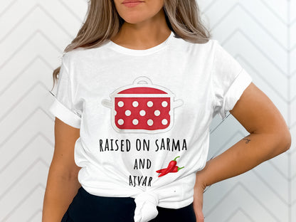 Raised on Sarma and Ajvar Graphic T-shirt product