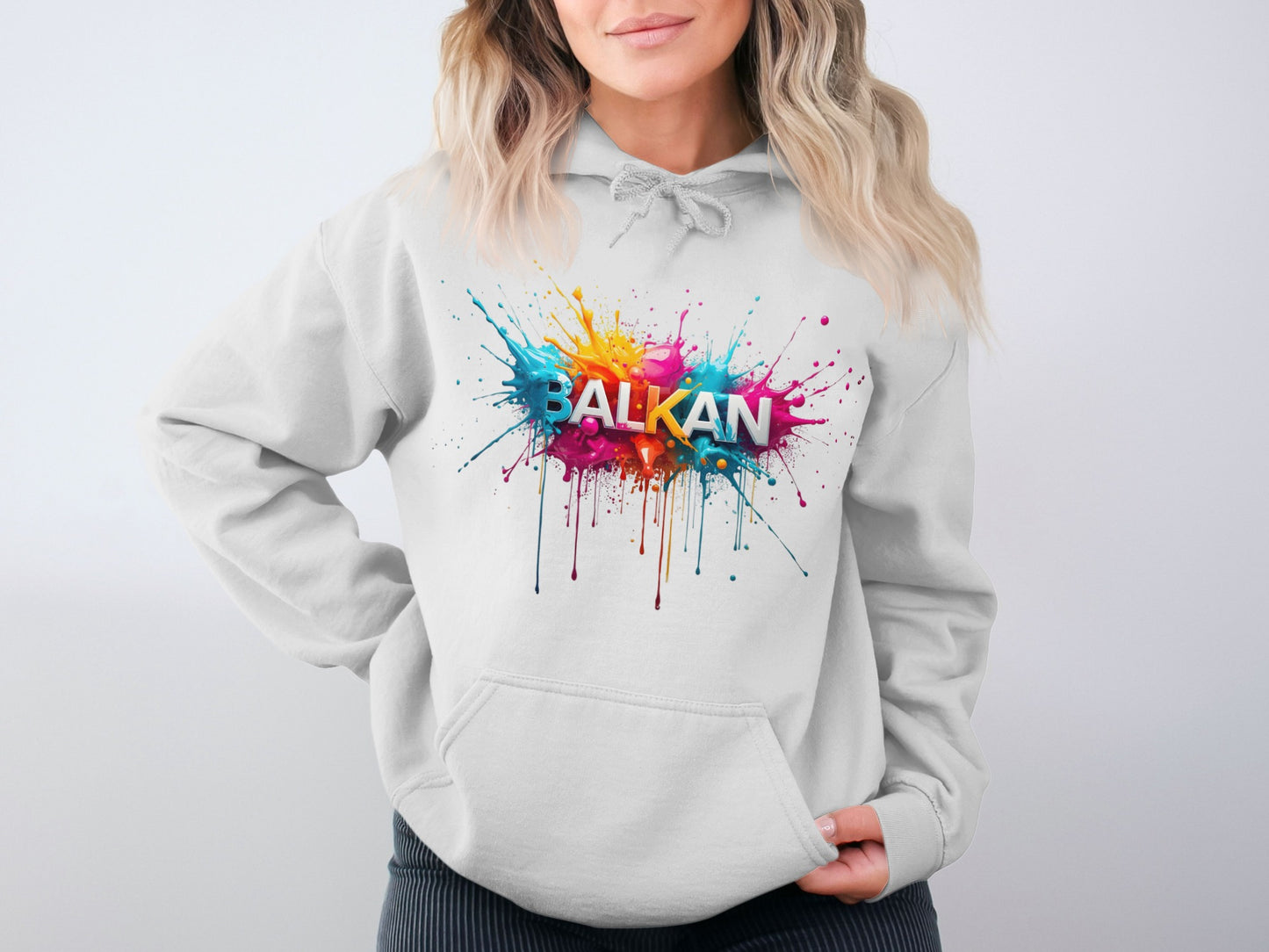 Colorful Balkan Splash Design Hoodie product type