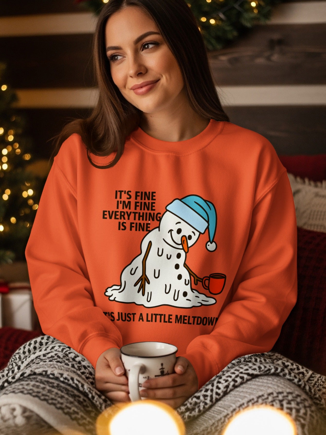 It's Fine Everything Is Fine Melting Snowman Sweatshirt