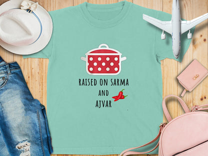Raised on Sarma and Ajvar Fun Casual T-shirt product type