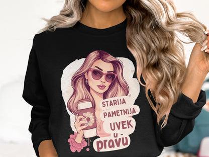 Fashionable Sunglasses and Coffee Graphic Print Shirt
