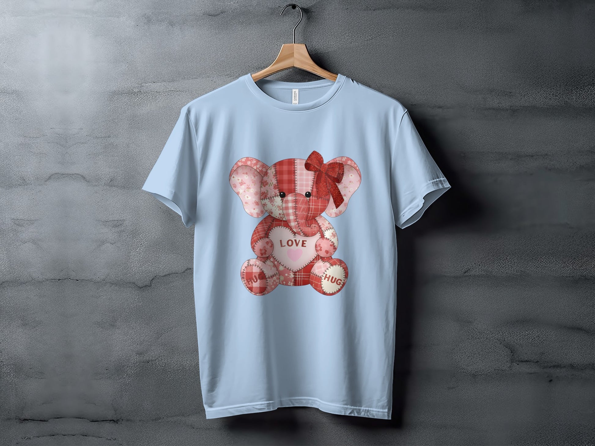 Cute Teddy Bear with Love and Hug Design T-shirt