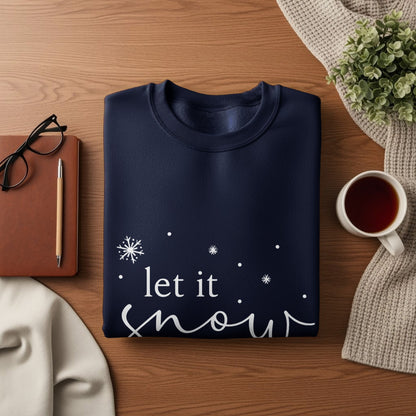 Let It Snow Print Winter Theme Sweatshirt product