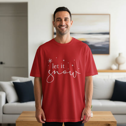 Let It Snow Graphic Red Shirt Product