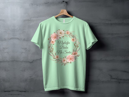 Najbolja Baba Na Svetu Floral Design T-shirt