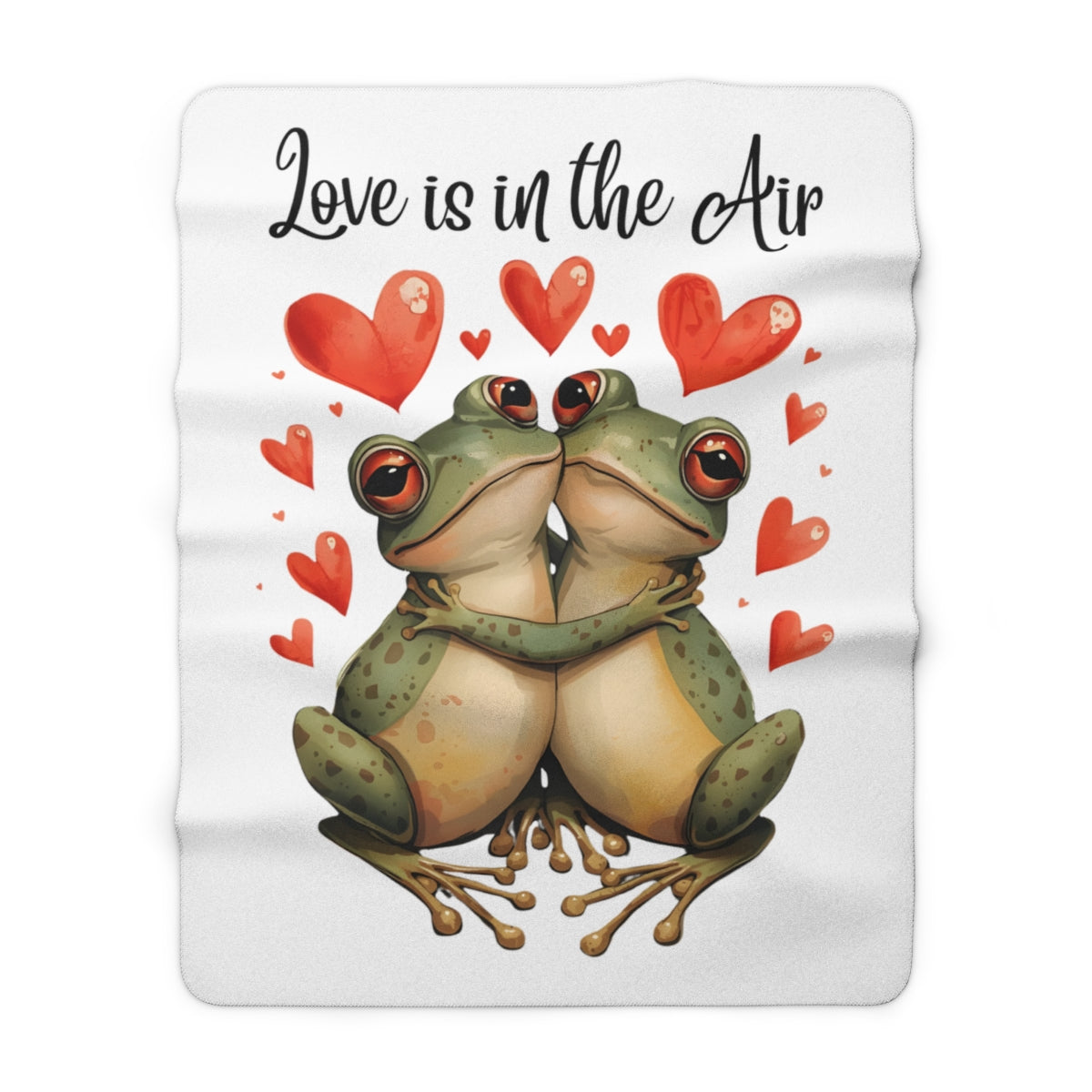 Love is in the Air Cute Frog Design Blanket