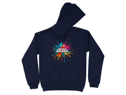 Navy Blue Original Balkan Splatter Design Hoodie product type