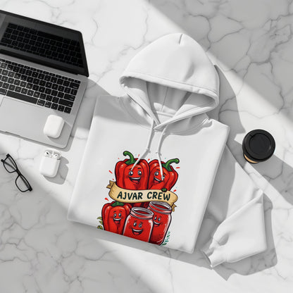 Ajvar Crew Funny Cartoon Peppers Graphic Hoodie product