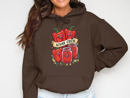 Fun Ajvar Crew Cartoon Peppers Graphic Hoodie product type