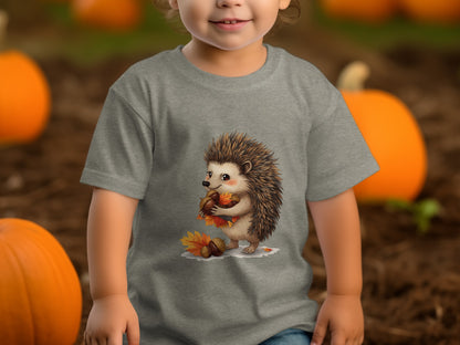 Cute Hedgehog Autumn Leaves Graphic T-Shirt product