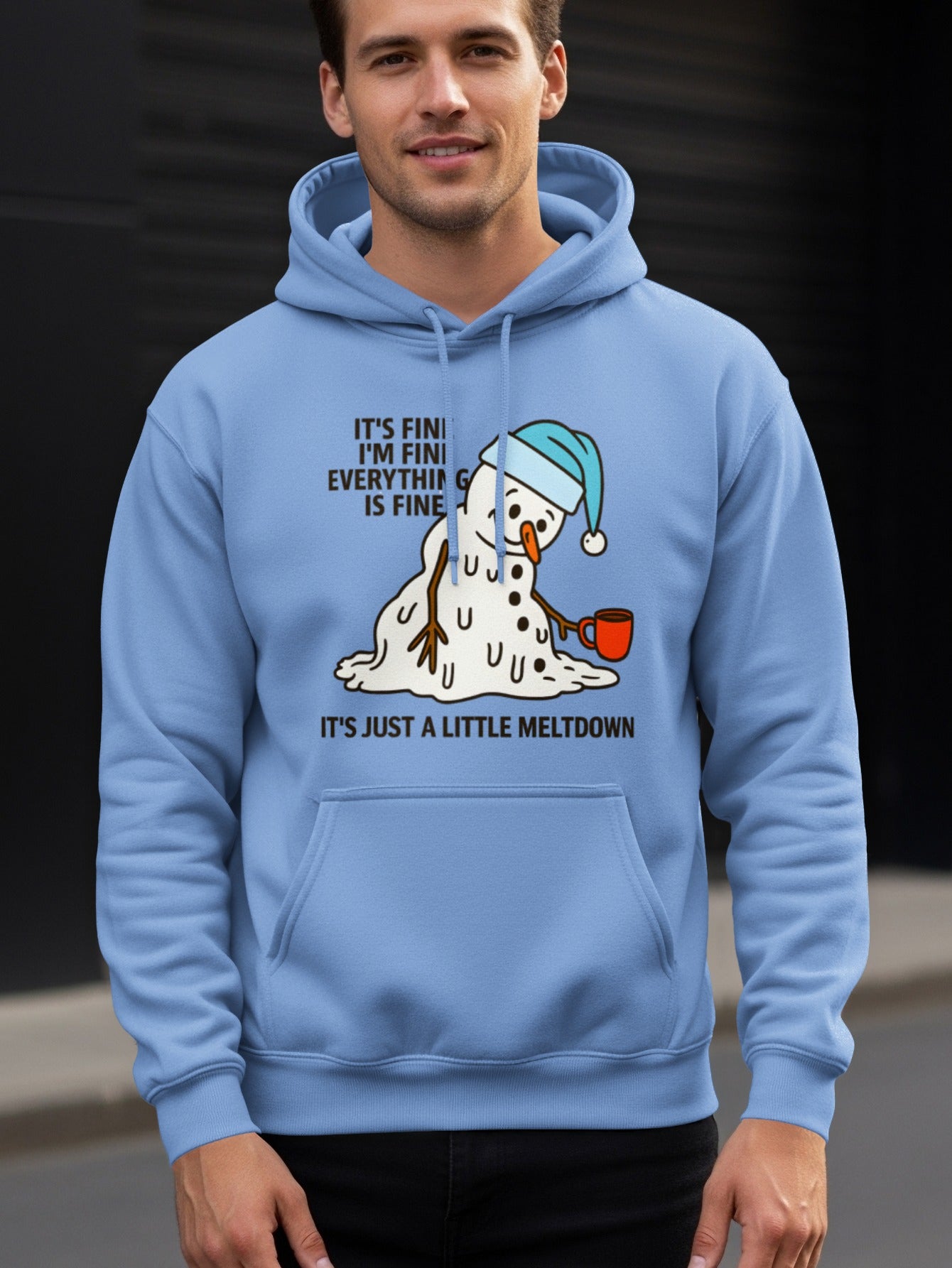 Funny Melting Snowman It's Just a Little Meltdown Hoodie