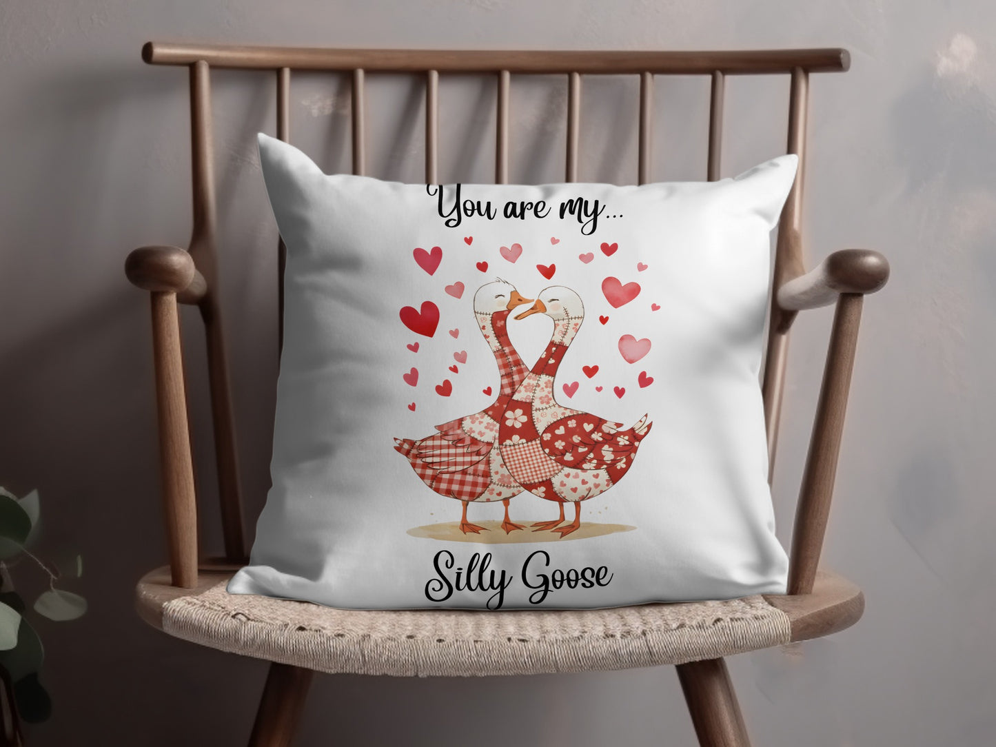 You Are My Silly Goose Romantic Decorative Pillow