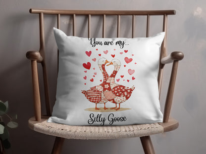 You Are My Silly Goose Romantic Decorative Pillow