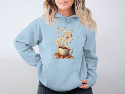 Cozy Autumn Coffee Cup Print Hoodie product