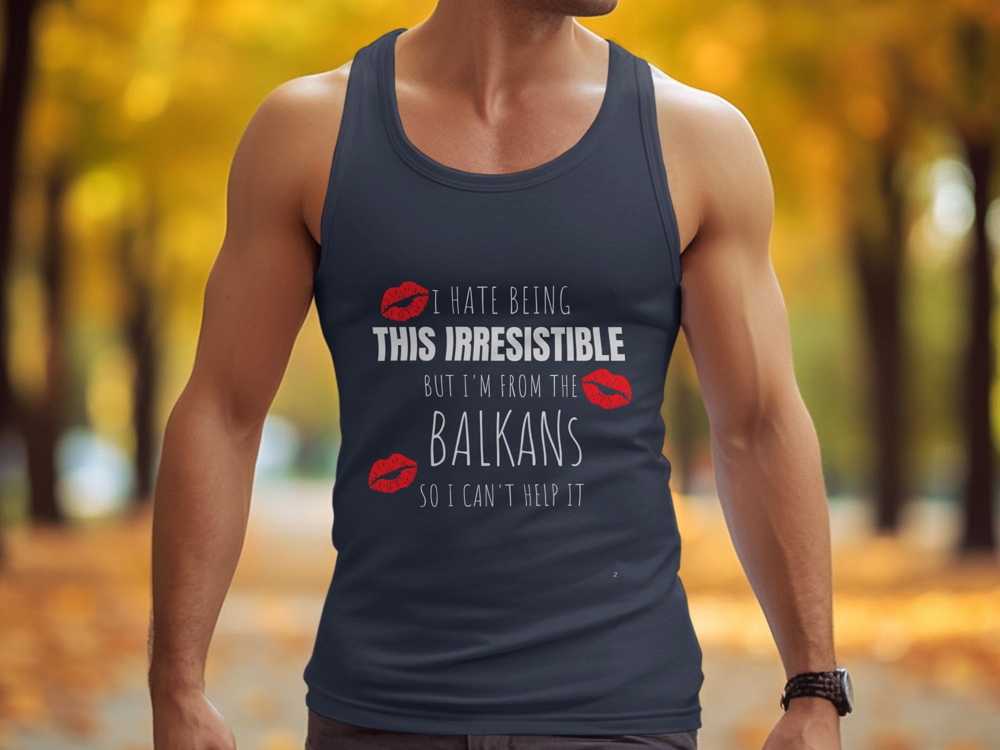 Funny Balkans Themed Mens Tank Top product type