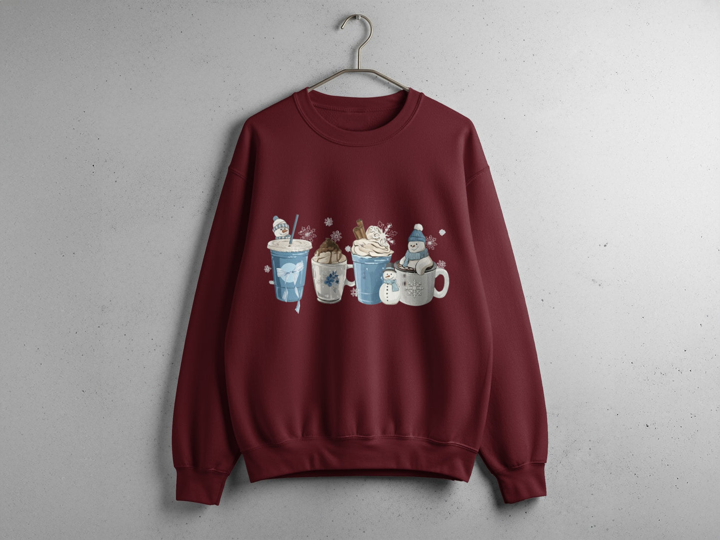 Cozy Winter Drinks Graphic Pullover Sweatshirt