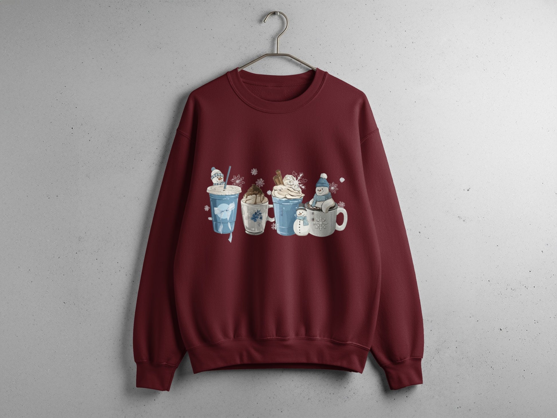 Cozy Winter Drinks Graphic Pullover Sweatshirt