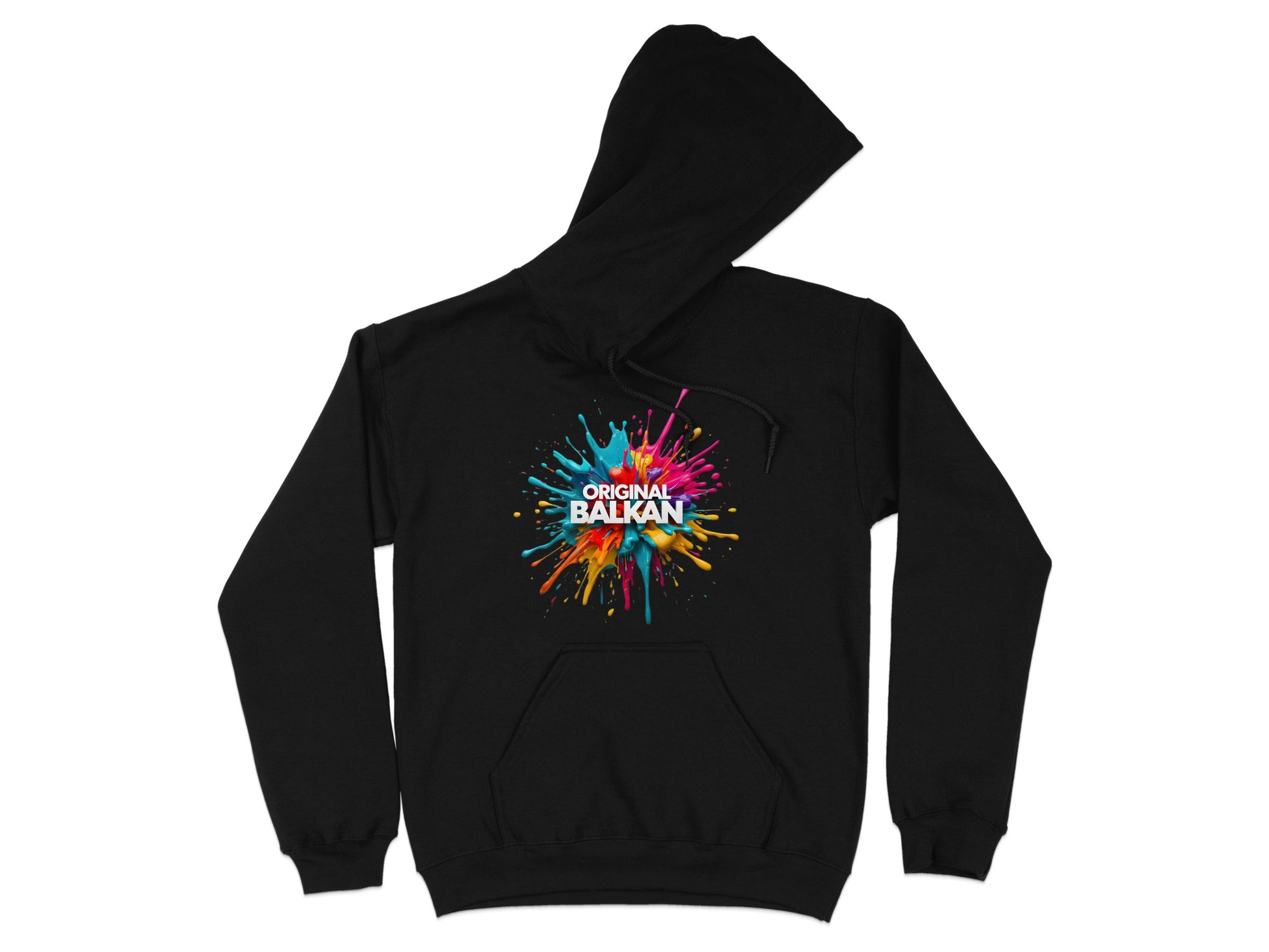 Original Balkan Paint Splash Black Hoodie product type