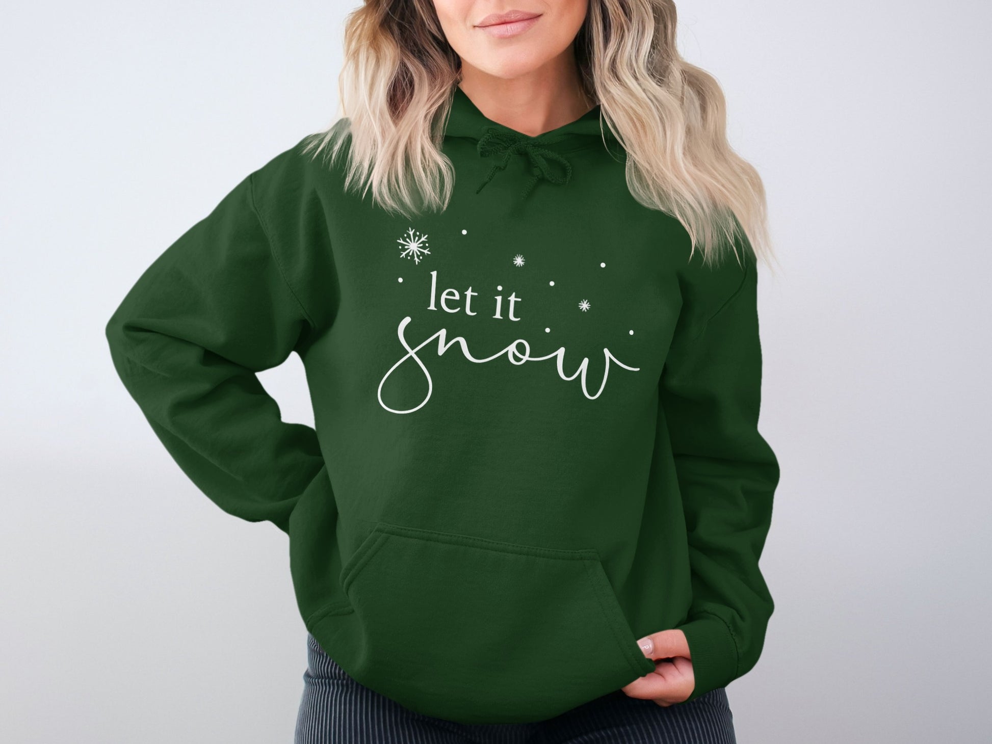 Let It Snow Holiday Theme Winter Hoodie
