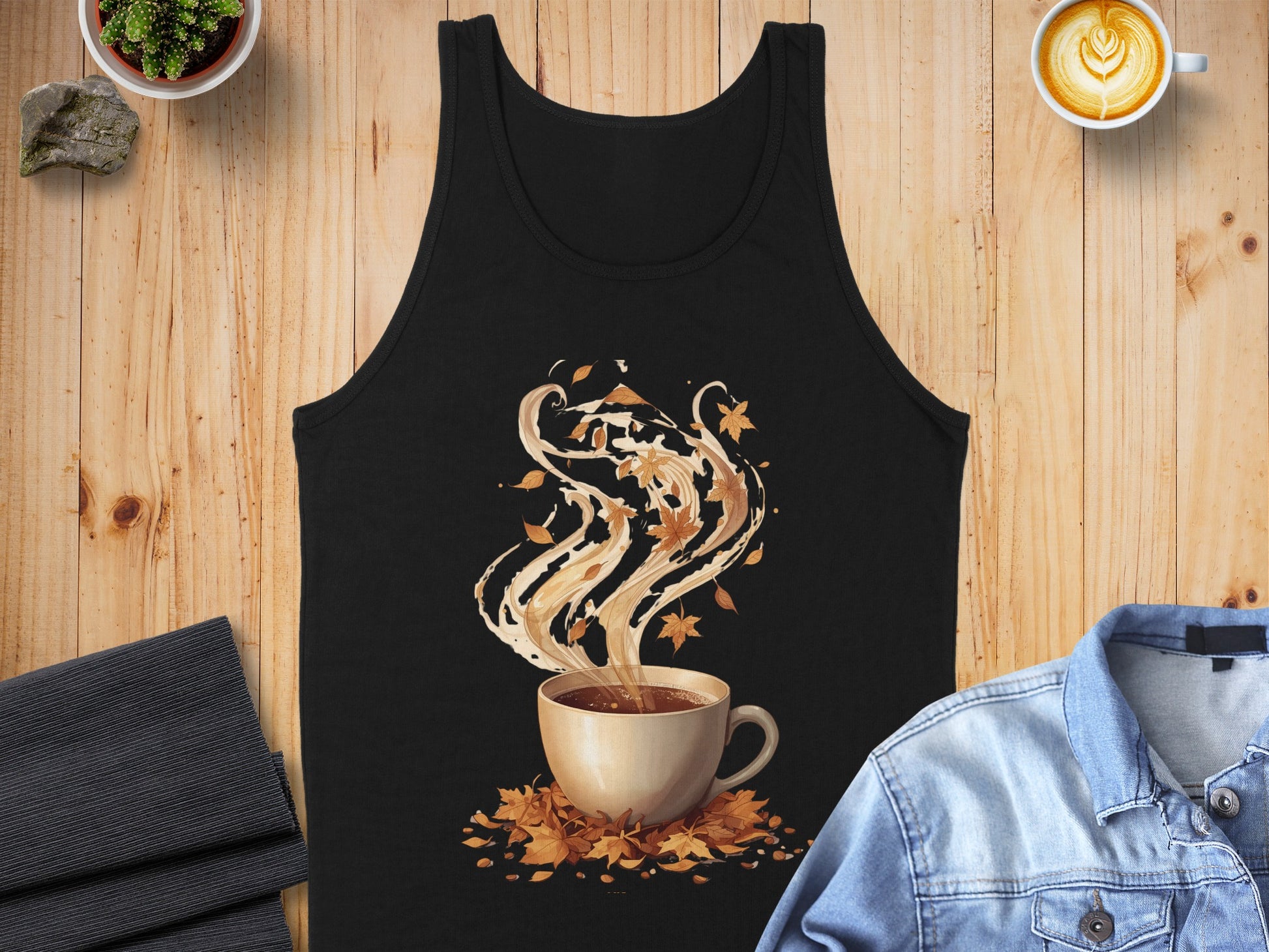 Autumn Coffee Steam Artistic Tank Top product