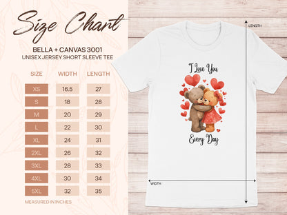 I Love You Every Day Bears Design T-Shirt