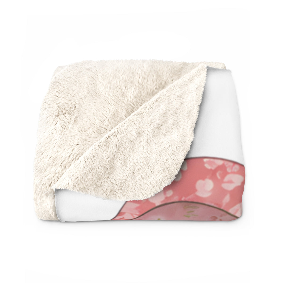 Floral Pattern Fleece Blanket Cozy Reversible Bedding