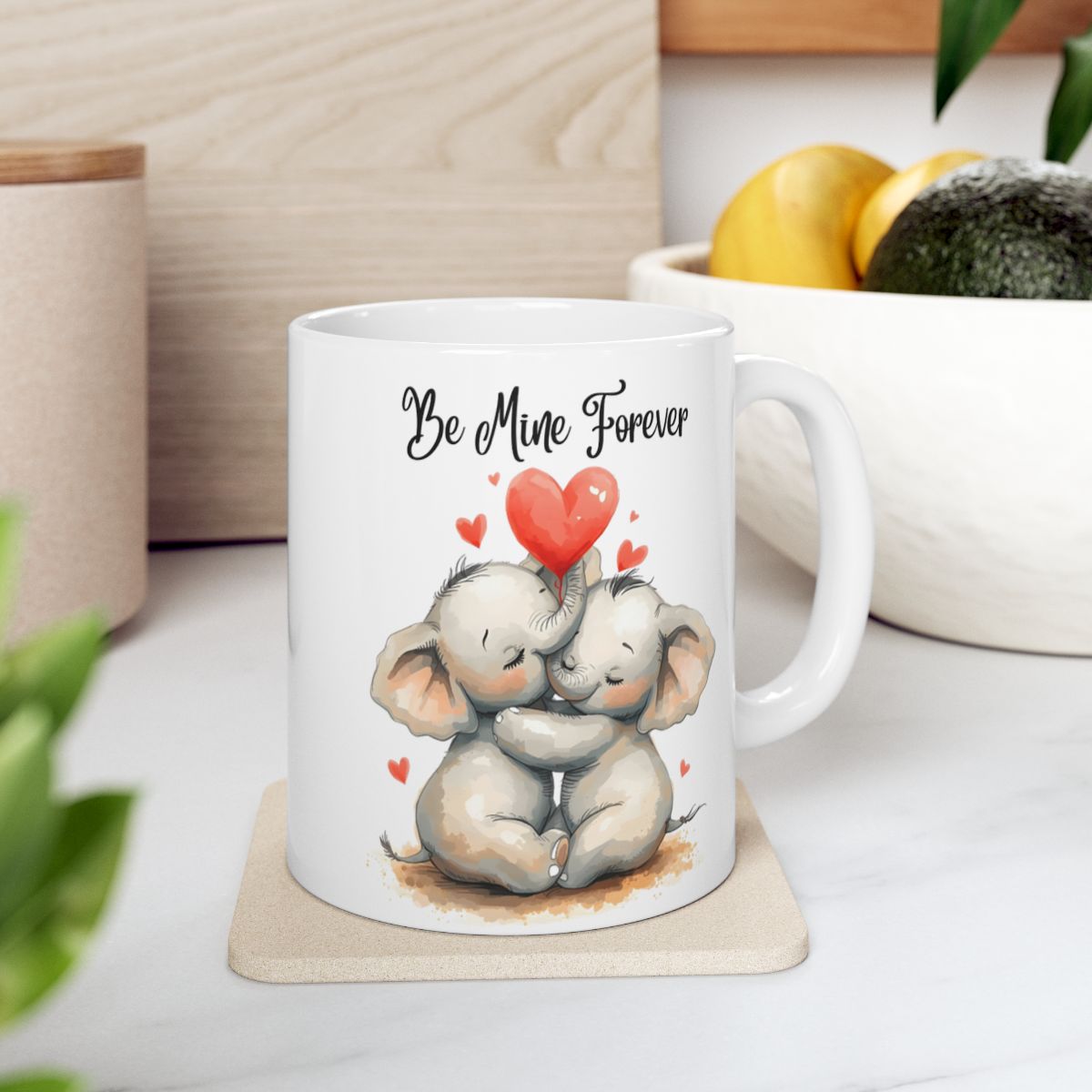 Be Mine Forever Elephant Lovers Coffee Mug