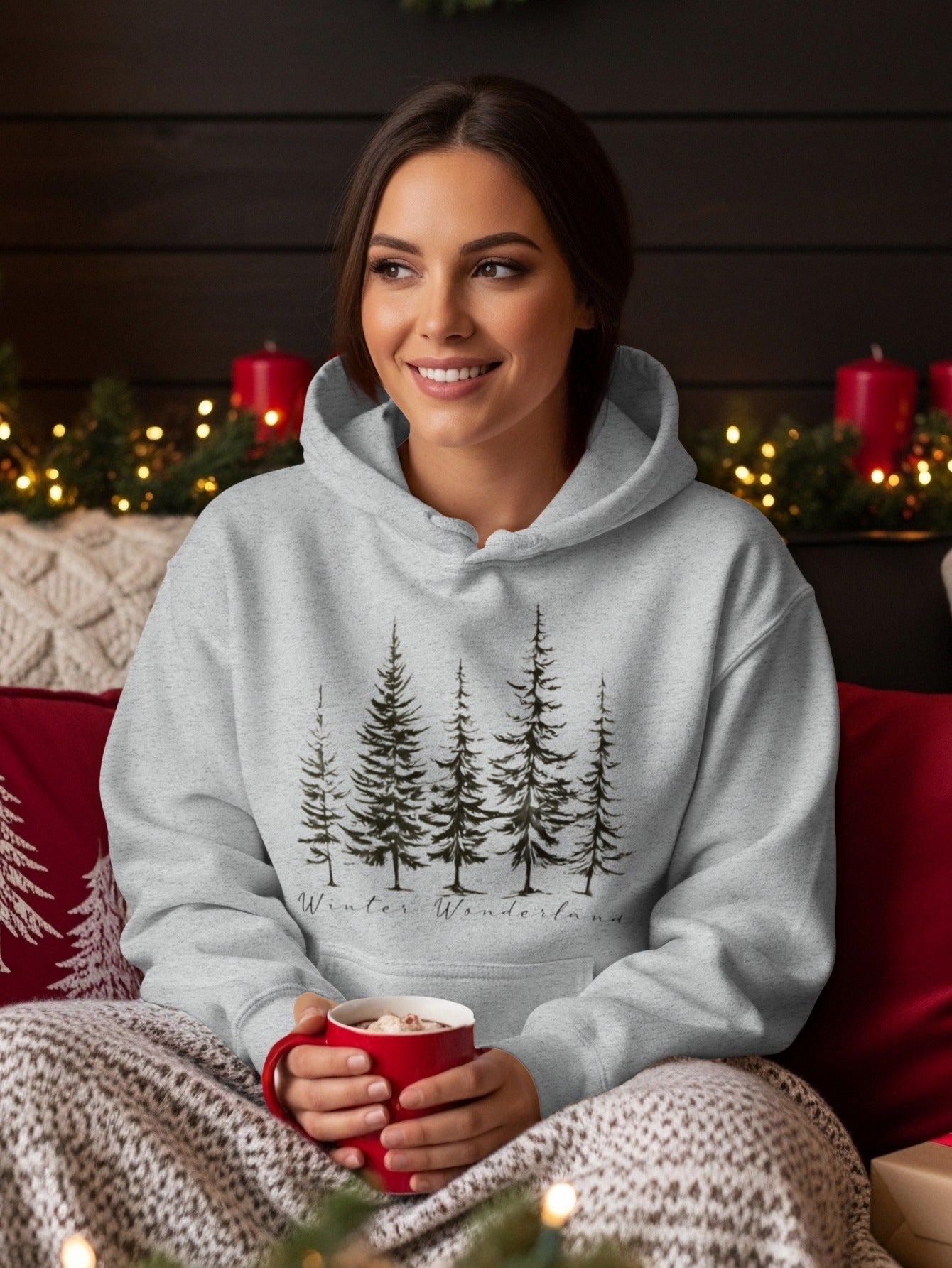 Winter Wonderland Trees Hoodie Winter product