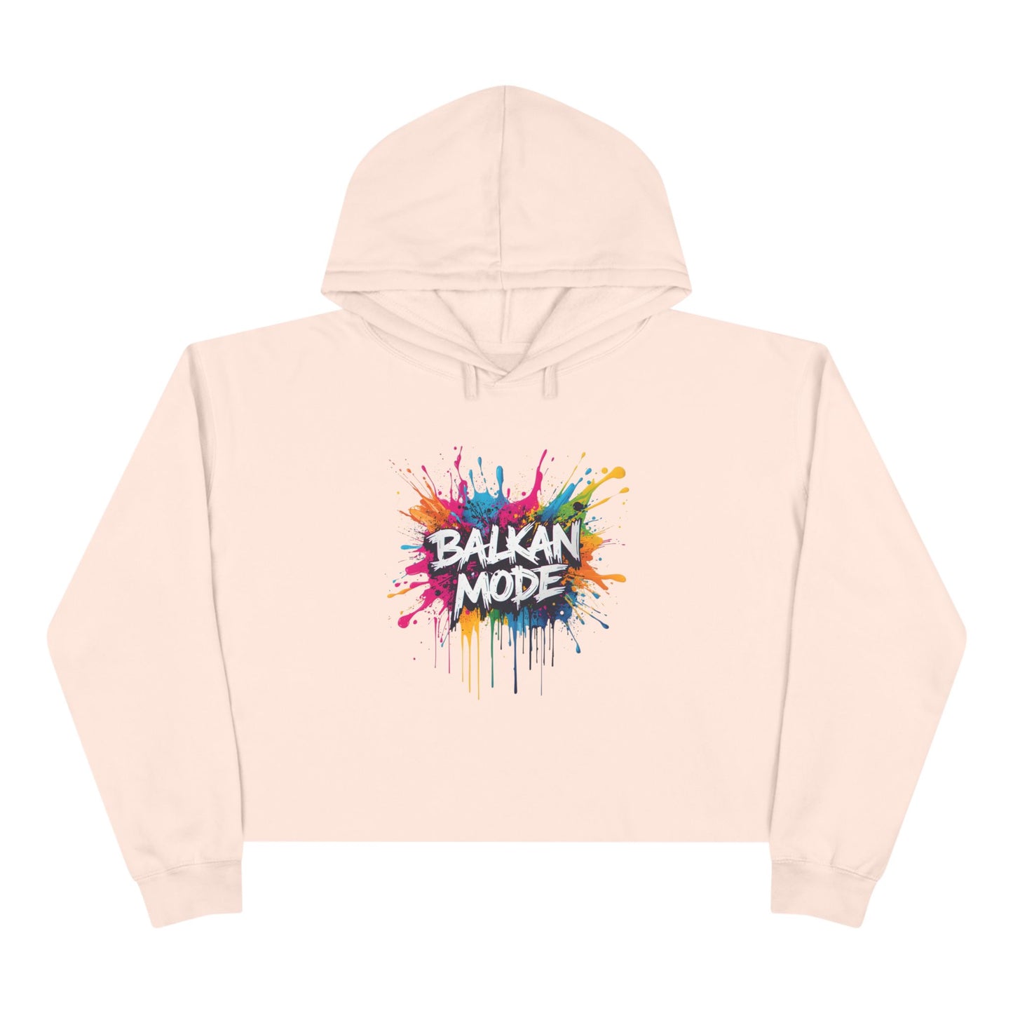 Balkan Mode Cream Colorful Paint Splash Hoodie product type