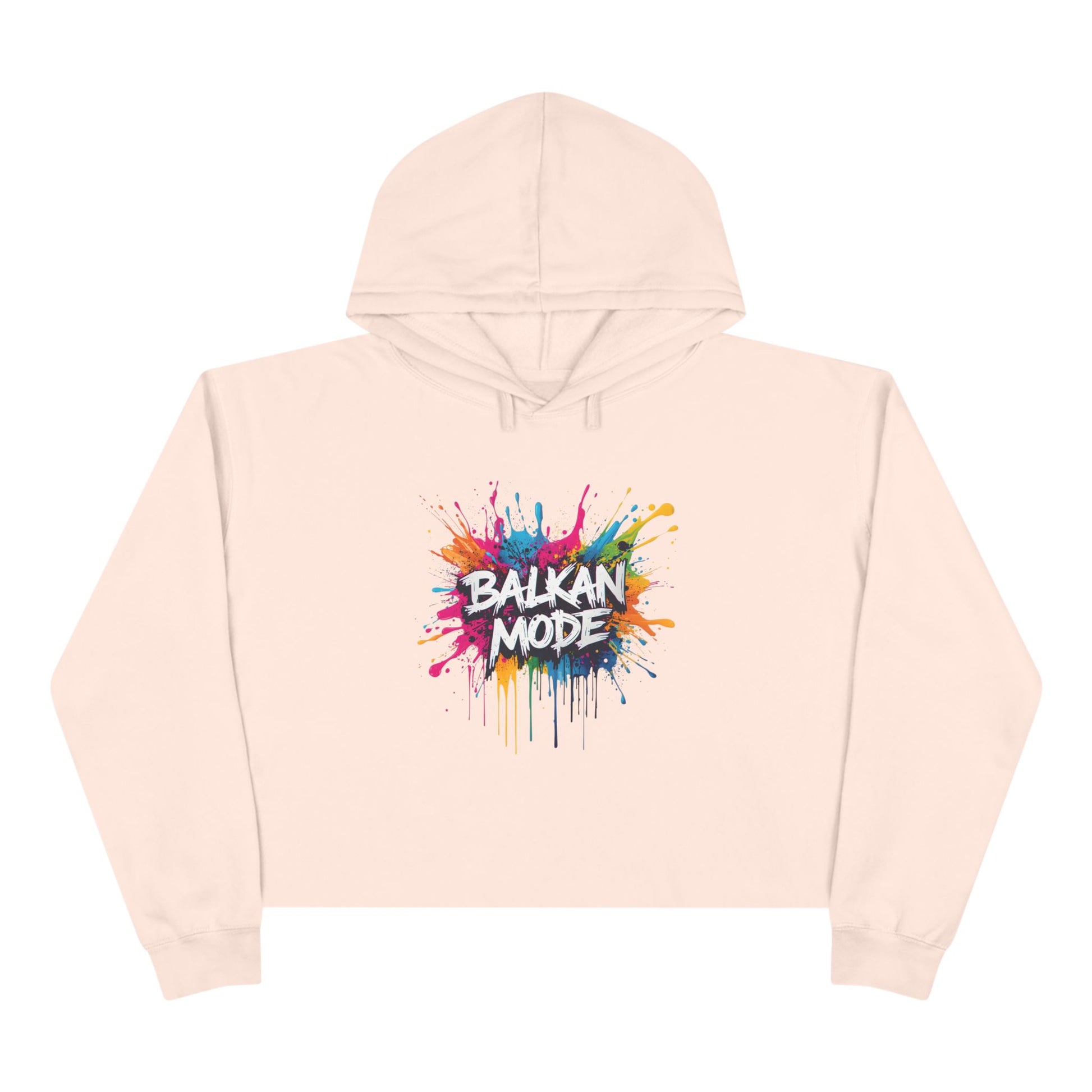 Balkan Mode Cream Colorful Paint Splash Hoodie product type