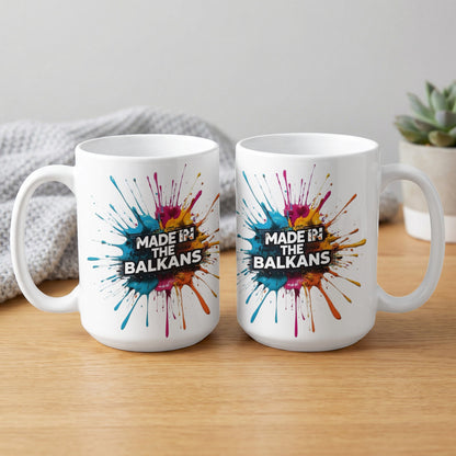 Made in the Balkans Colorful Splatter Design Mug product type
