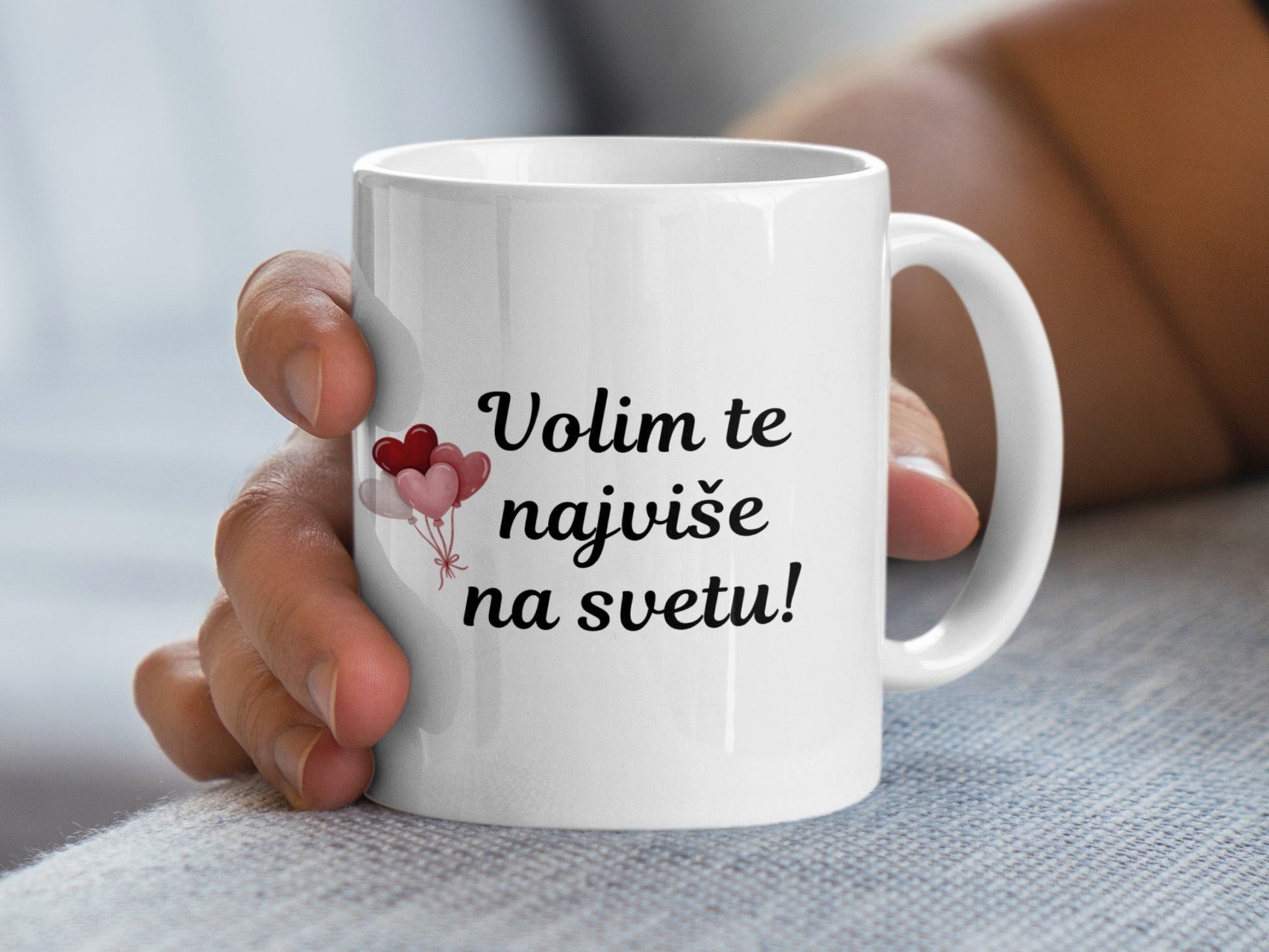 Volim te najviše na svetu Heart Balloon Mug