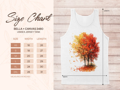 Autumn Trees Printed Unisex Jersey Tank Top product type