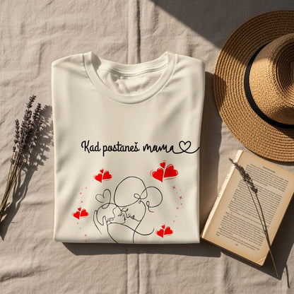 Kad postaneš mama Heart Graphic Tee product