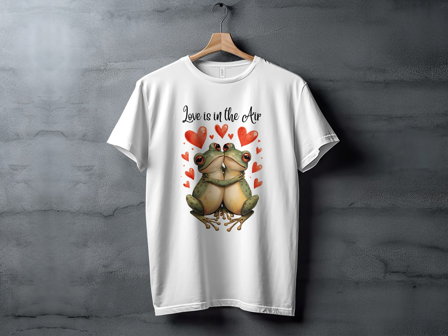 Love is in the Air Frog Design White T-Shirt