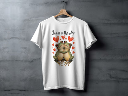 Love is in the Air Frog Design White T-Shirt
