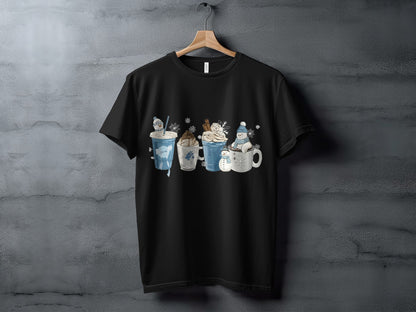 Cute Winter-Themed Hot Beverage T-Shirt