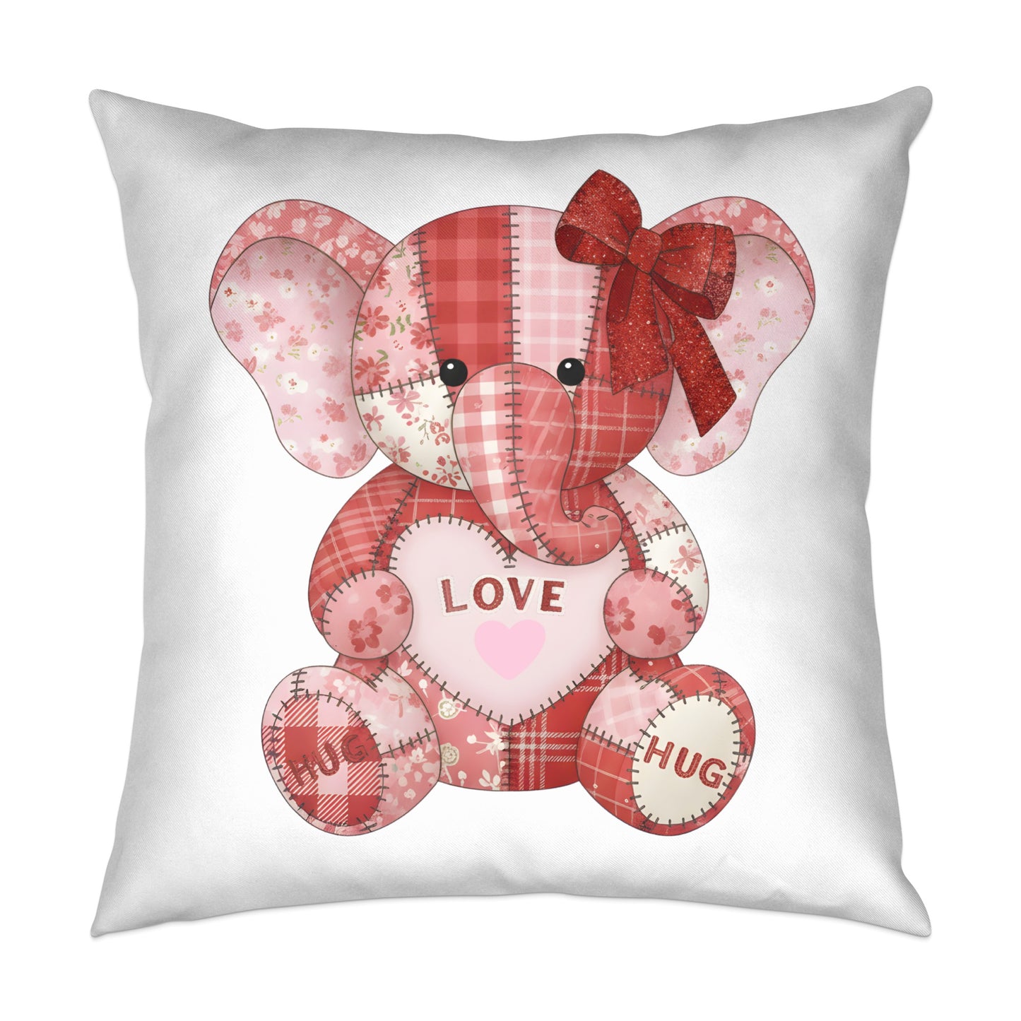 Adorable Elephant with Love Heart Pillow Product