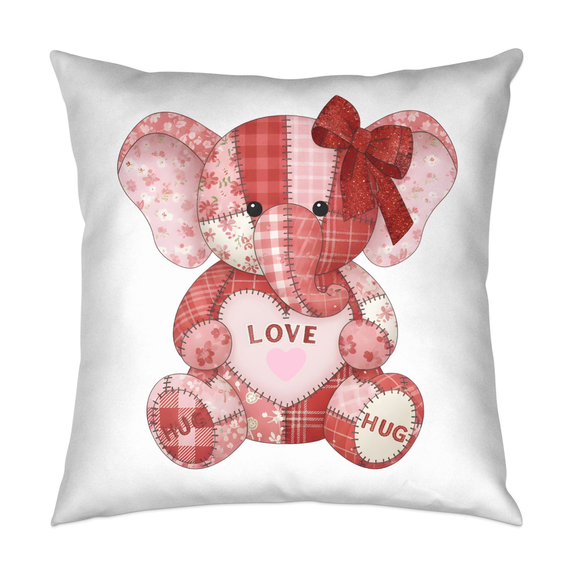 Adorable Elephant with Love Heart Pillow Product