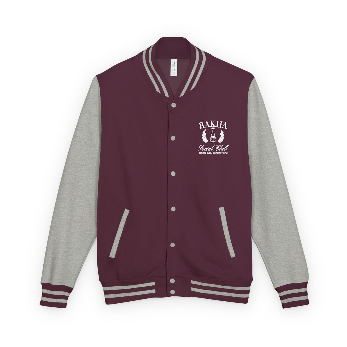 Rakija Social Club Varsity Jacket with Striped Trim