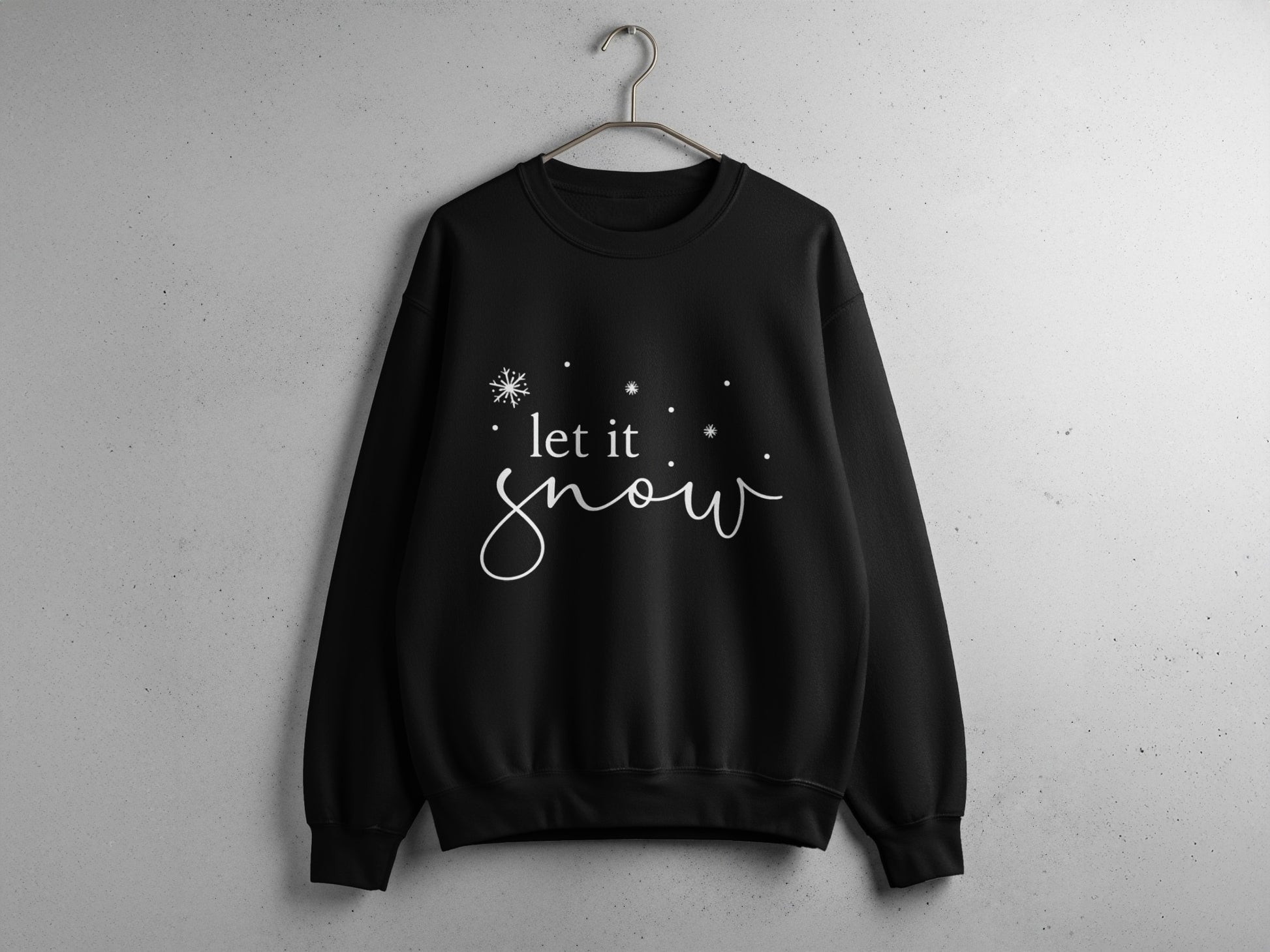 Let It Snow Sweatshirt with Elegant Snowflake Design